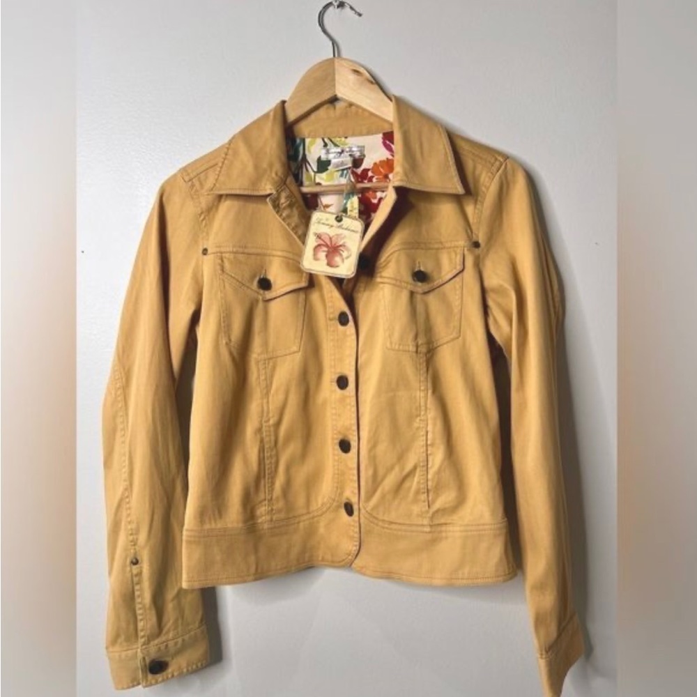 Tommy Bahama Laguna Beachford Button Front Women’s Mustard Jacket - Picture 1 of 13